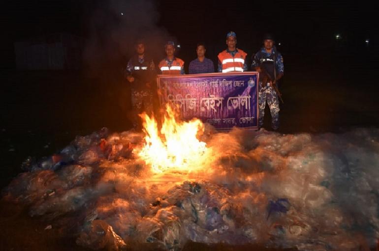 ভোলায় সাড়ে ২৭ লাখ মিটার কারেন্ট জাল জব্দ